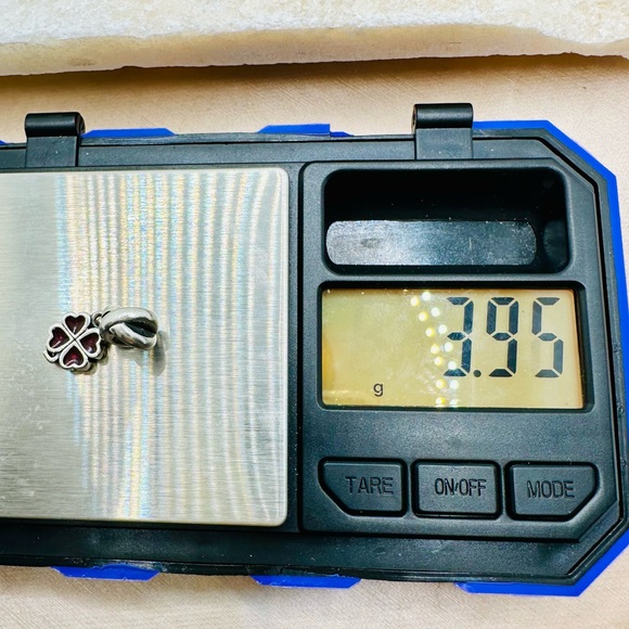 EUC Pandora 790572EN07 Sterling Silver Pink Enamel Four Leaf Clover Dangle Bead - Picture 11 of 11